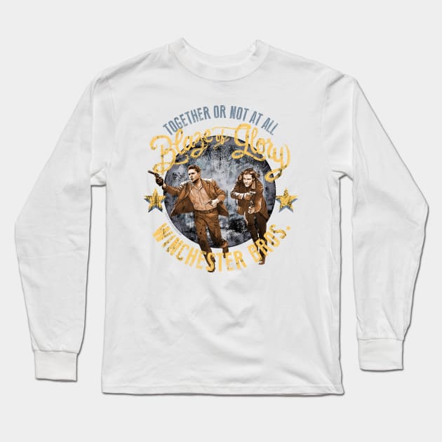 Blaze of Glory Long Sleeve T-Shirt by ArtsyDenise